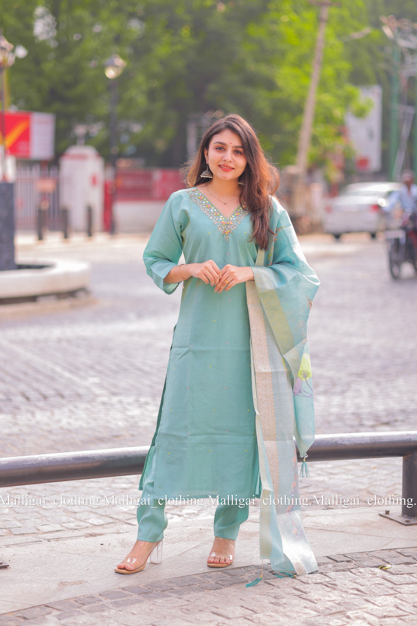Roman Silk - Light blue