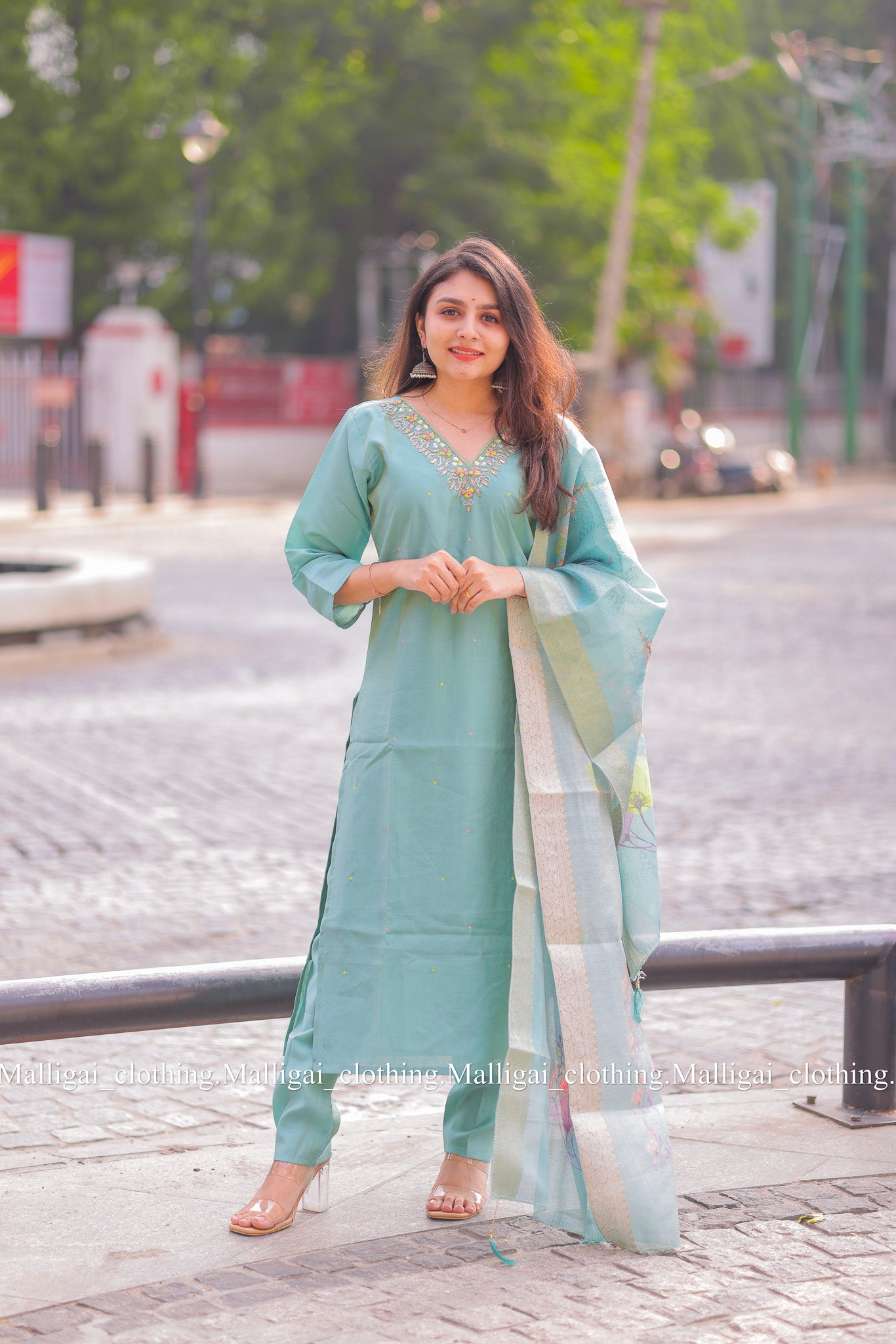 Roman Silk - Light blue