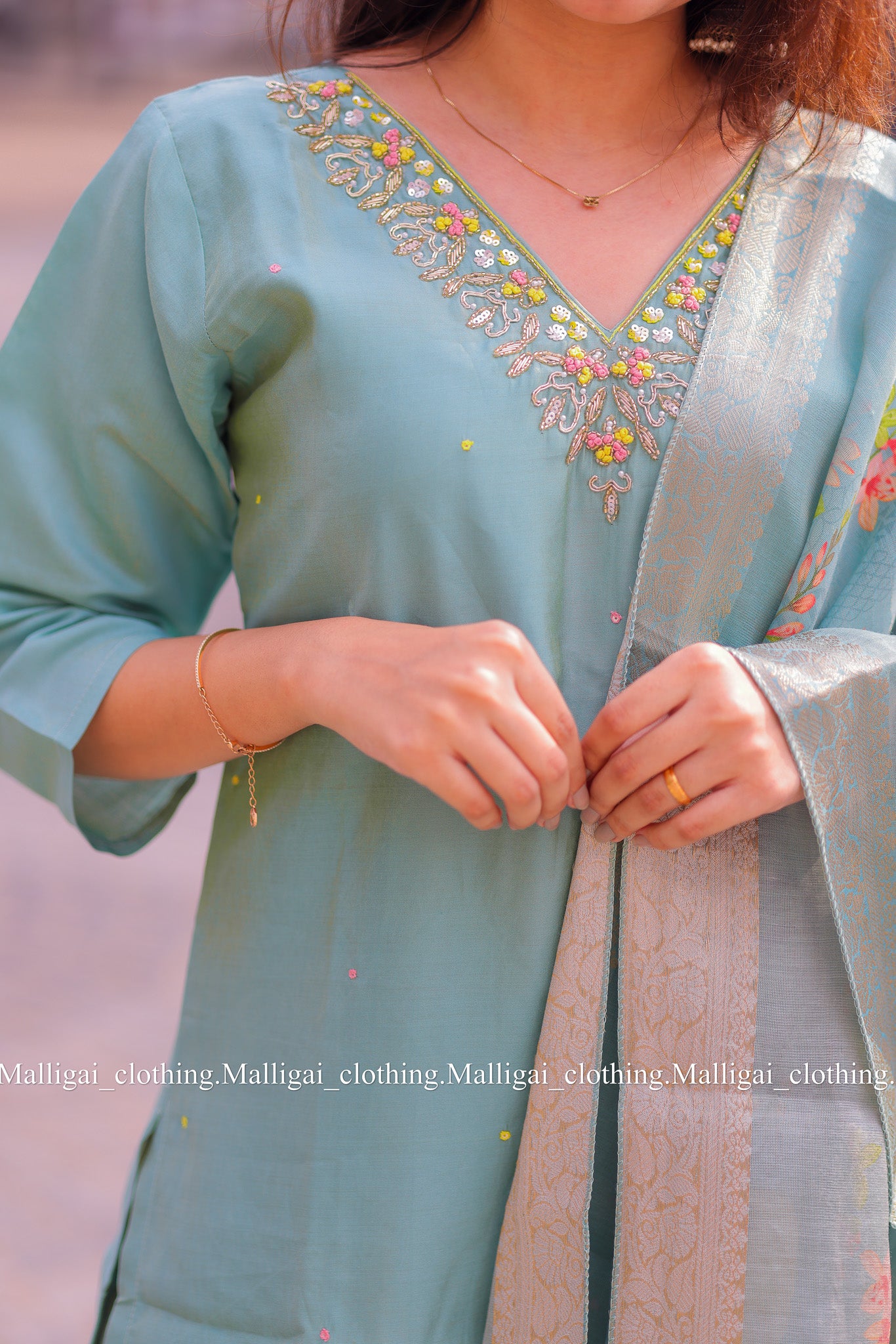 Roman Silk - Light blue