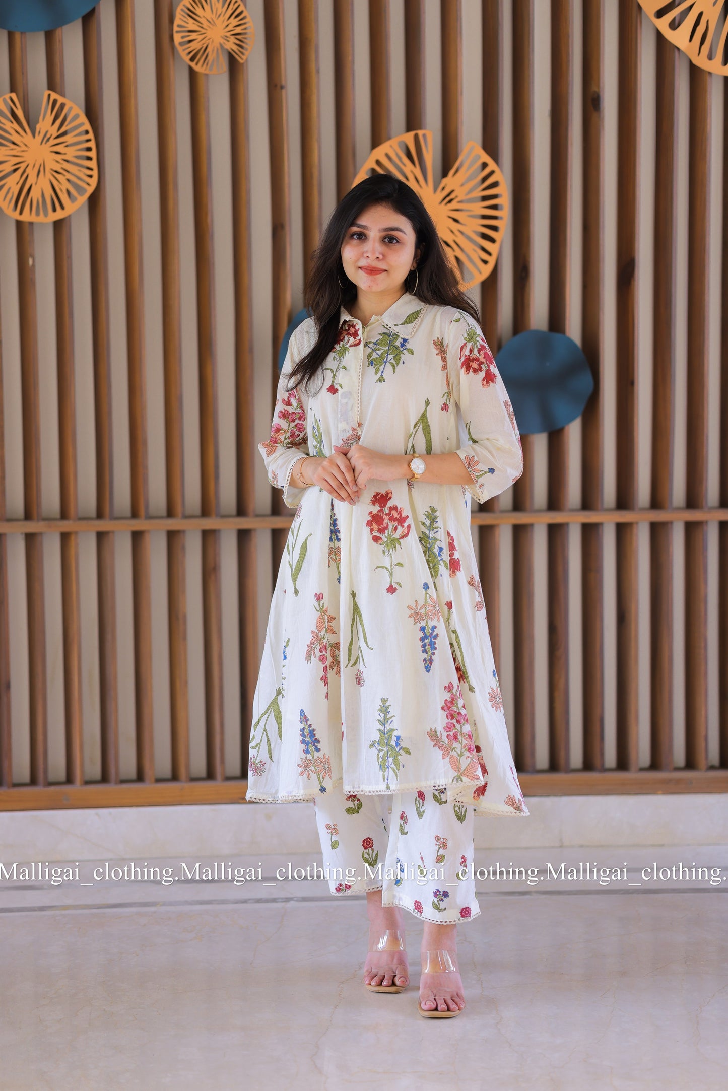 Floral Kurta Palazzo Kurta Set