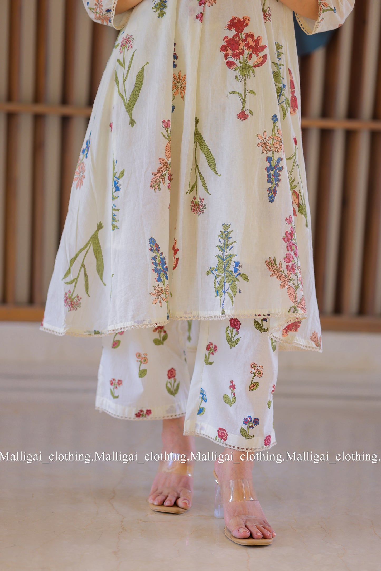 Floral Kurta Palazzo Kurta Set