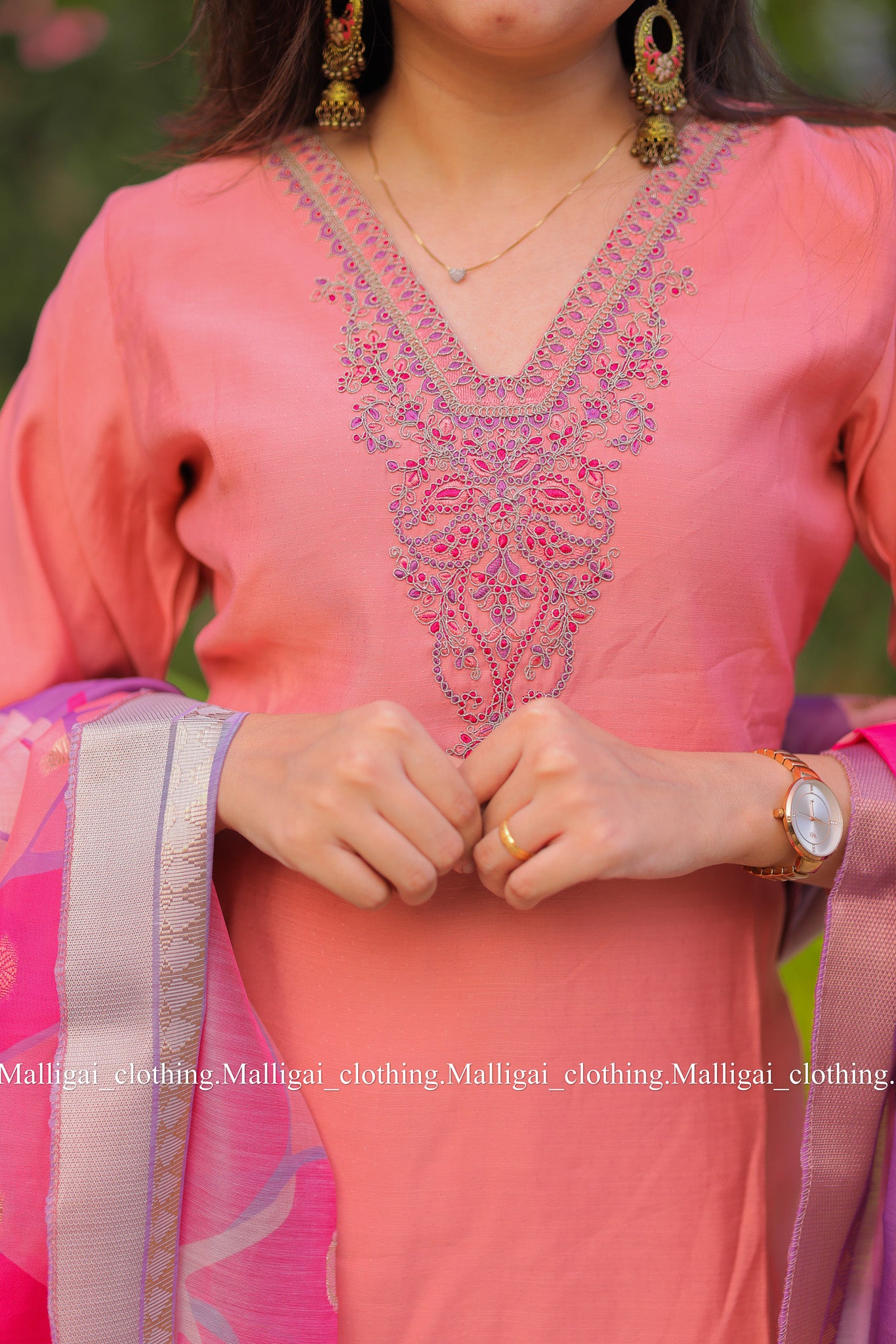 Rainbow Silk Slub - Light Orange