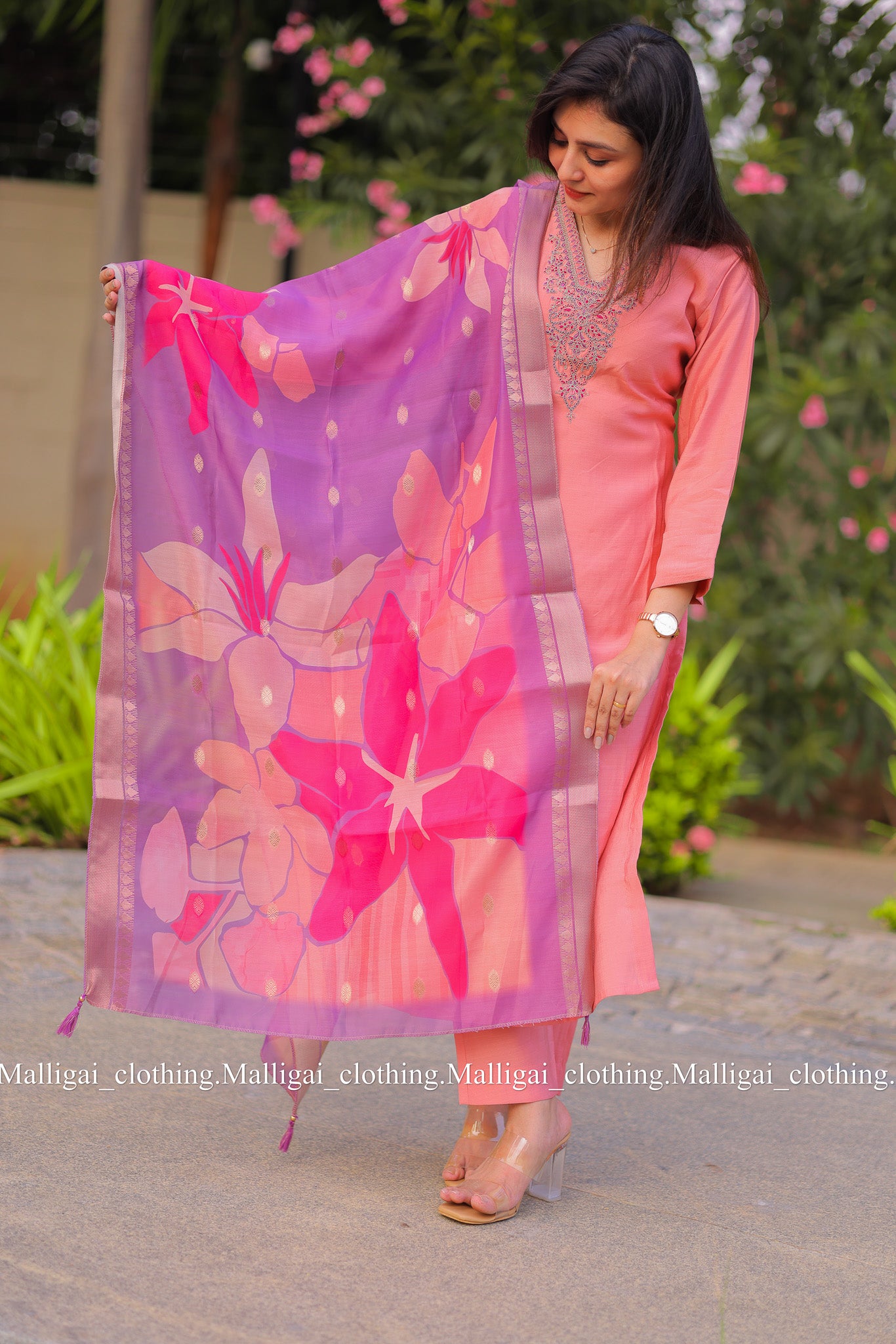 Rainbow Silk Slub - Light Orange