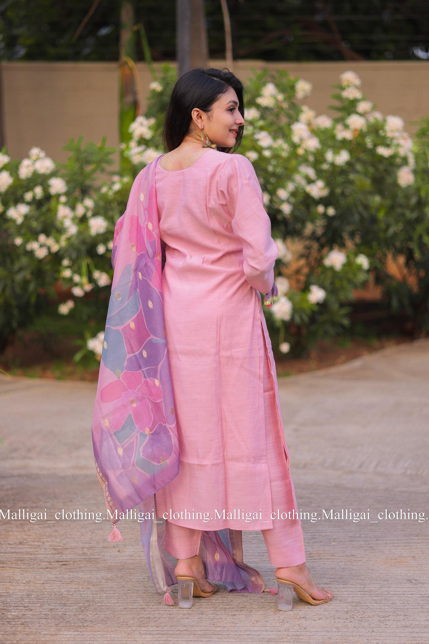 Rainbow Silk Slub - Light Pink