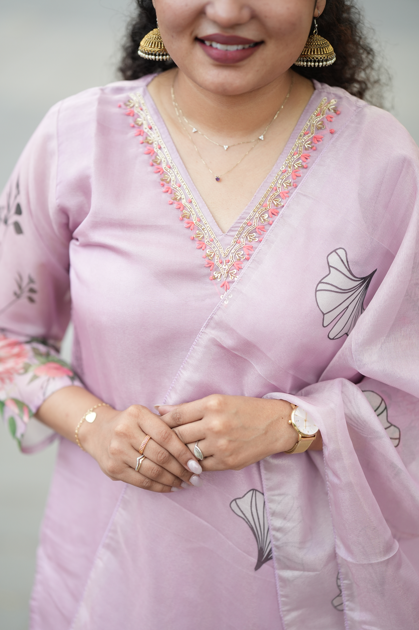Tissue Shimmer Silk - Salwar Suit Light Pink