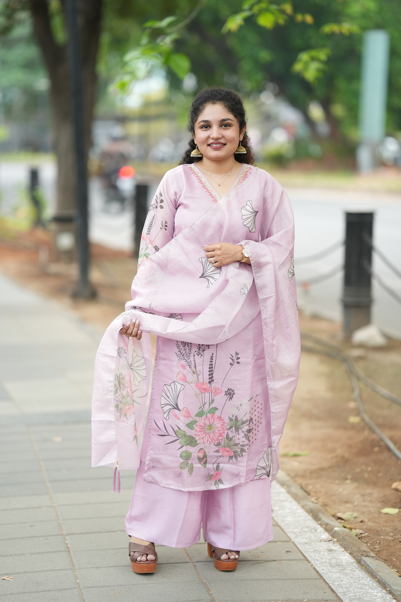 Tissue Shimmer Silk - Salwar Suit Light Pink