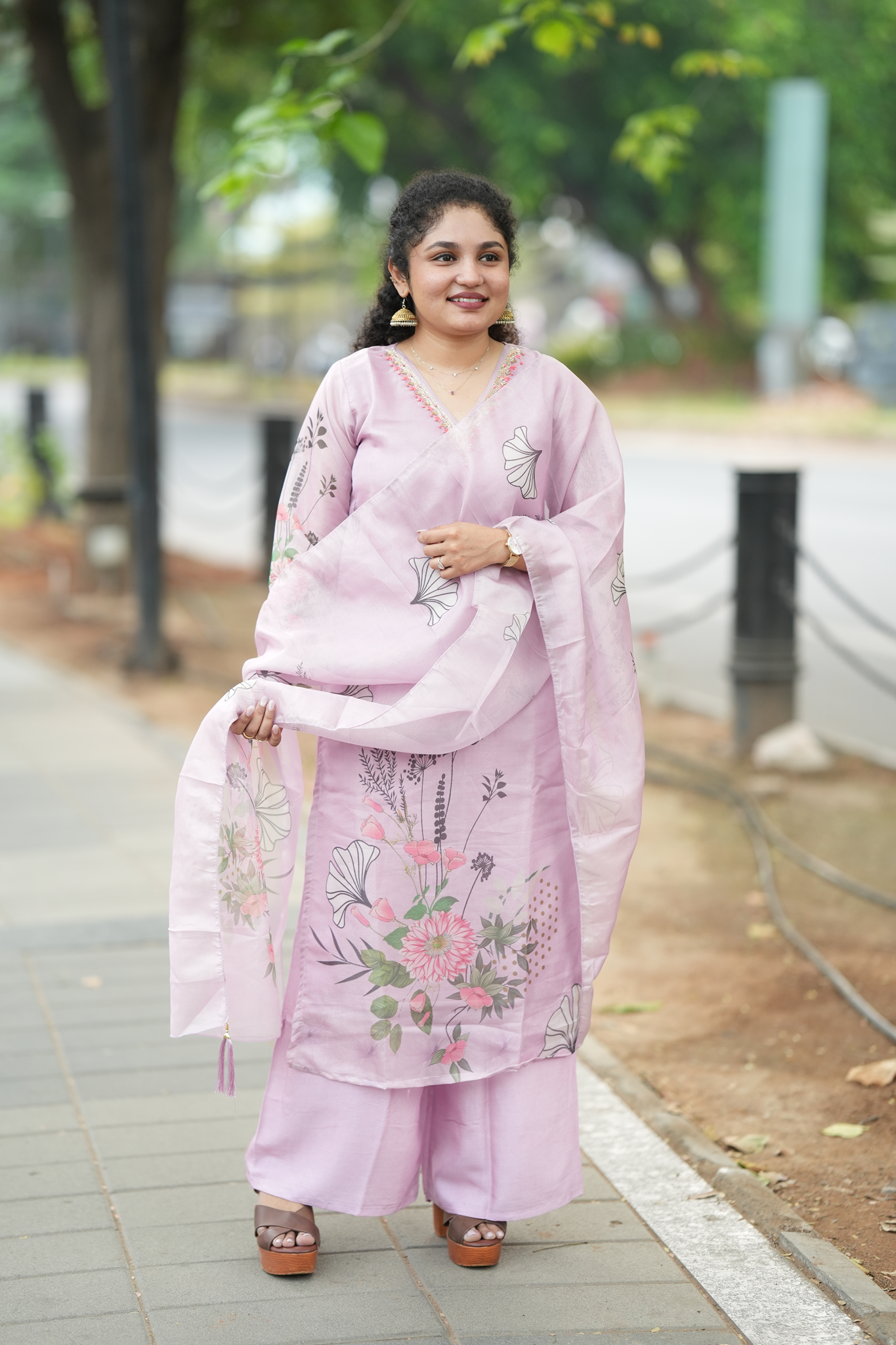 Tissue Shimmer Silk - Salwar Suit Light Pink