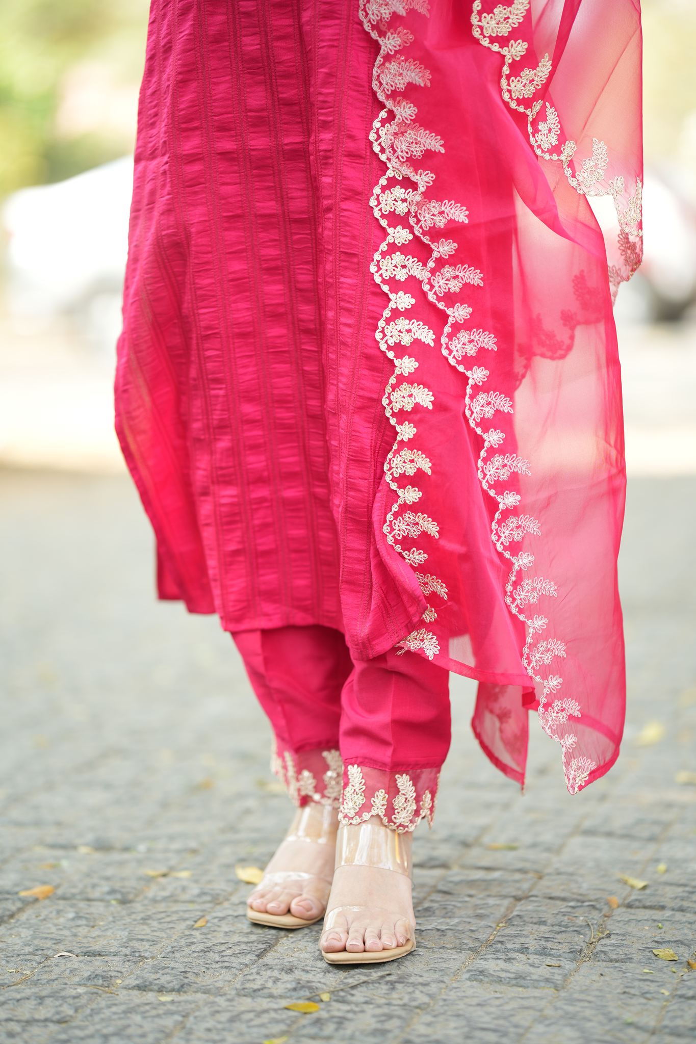 Silk blend - Chinon Salwar Suit