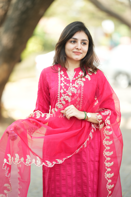 Silk blend - Chinon Salwar Suit
