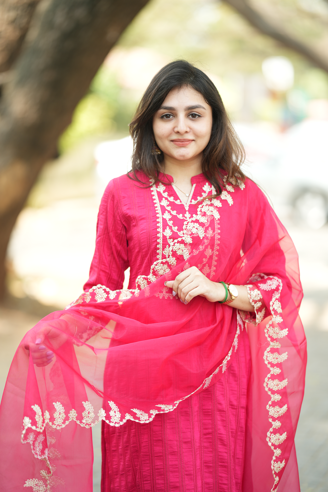 Silk blend - Chinon Salwar Suit