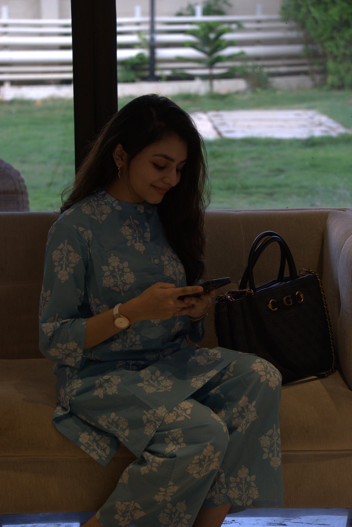 Cotton Co-ord set - Blue
