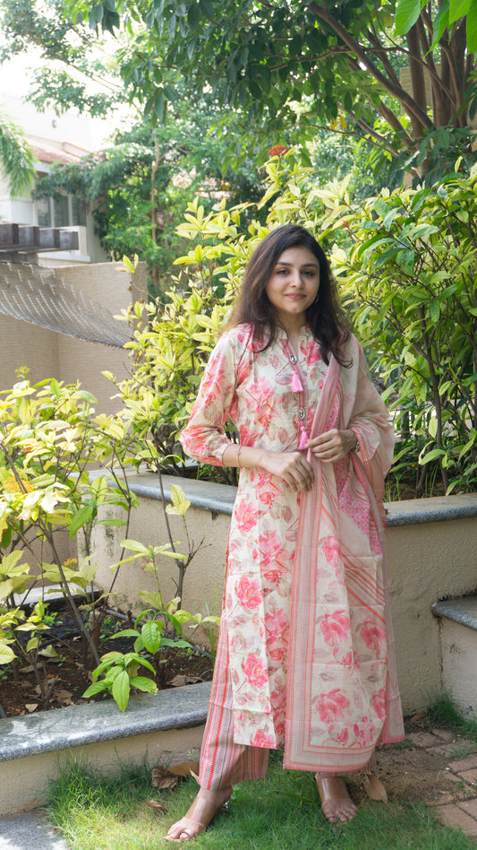 Cotton 3 Piece Sets Baby Pink