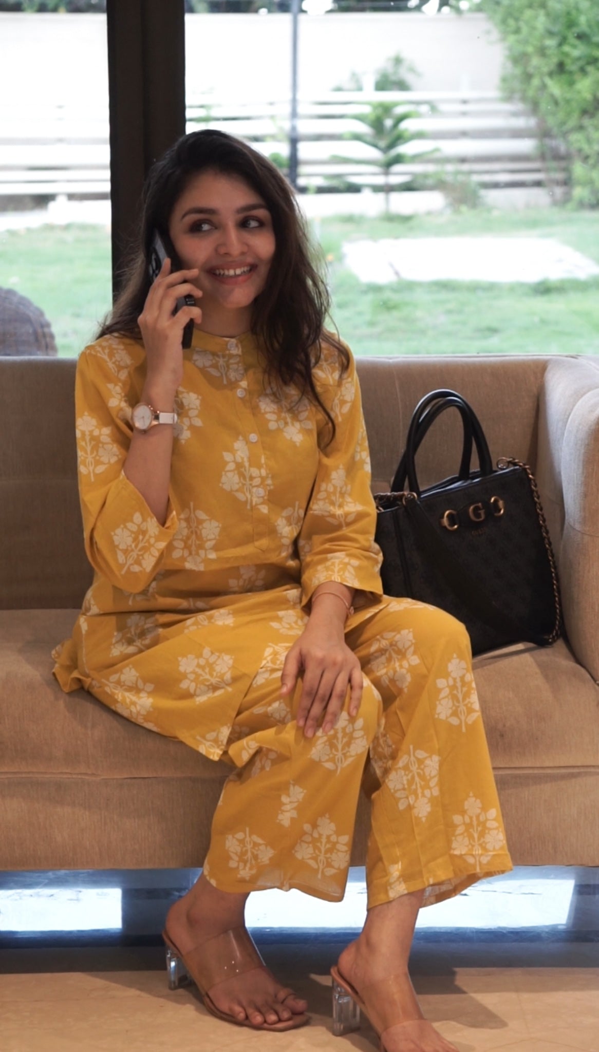 Cotton Co-ord set - Mustard