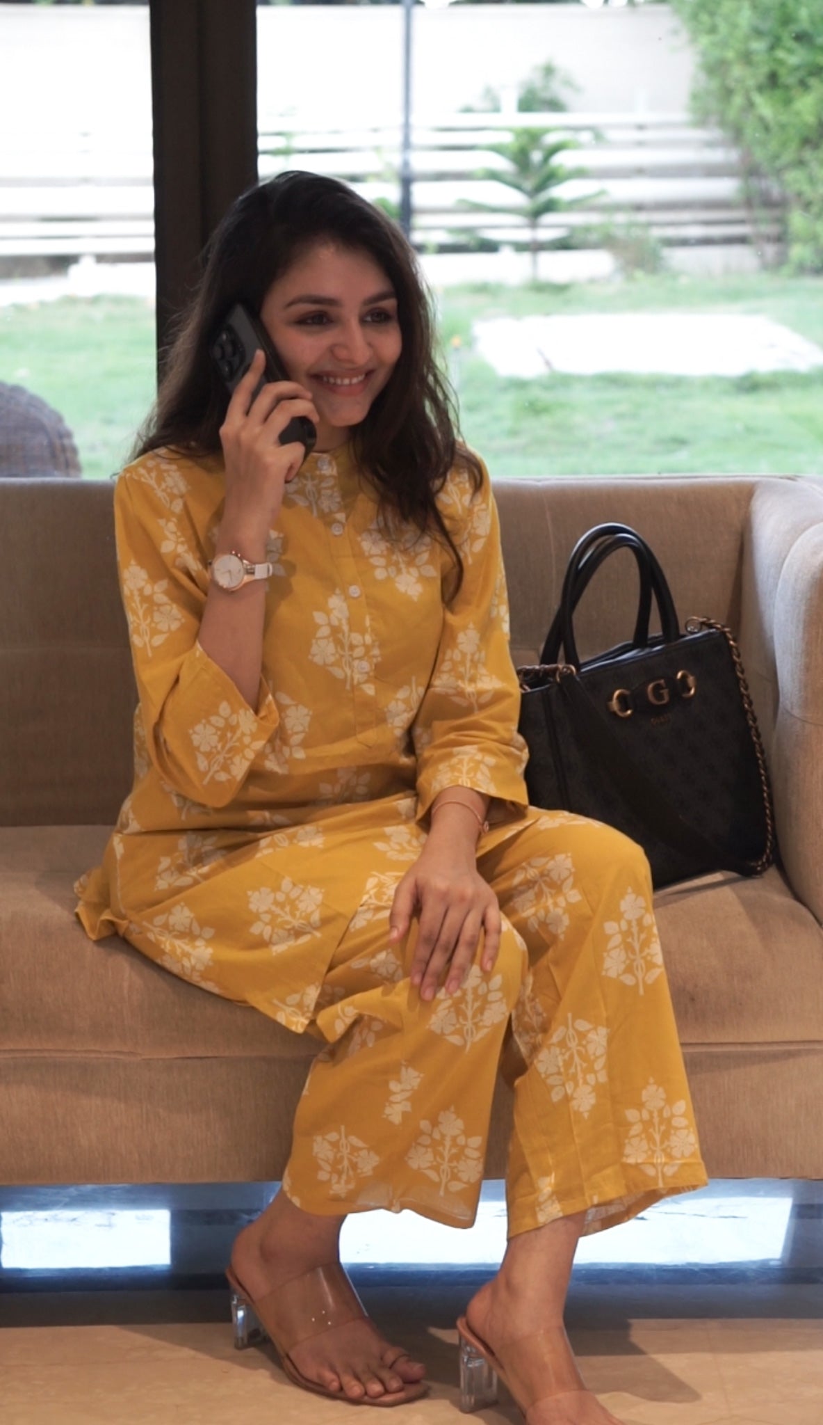 Cotton Co-ord set - Mustard