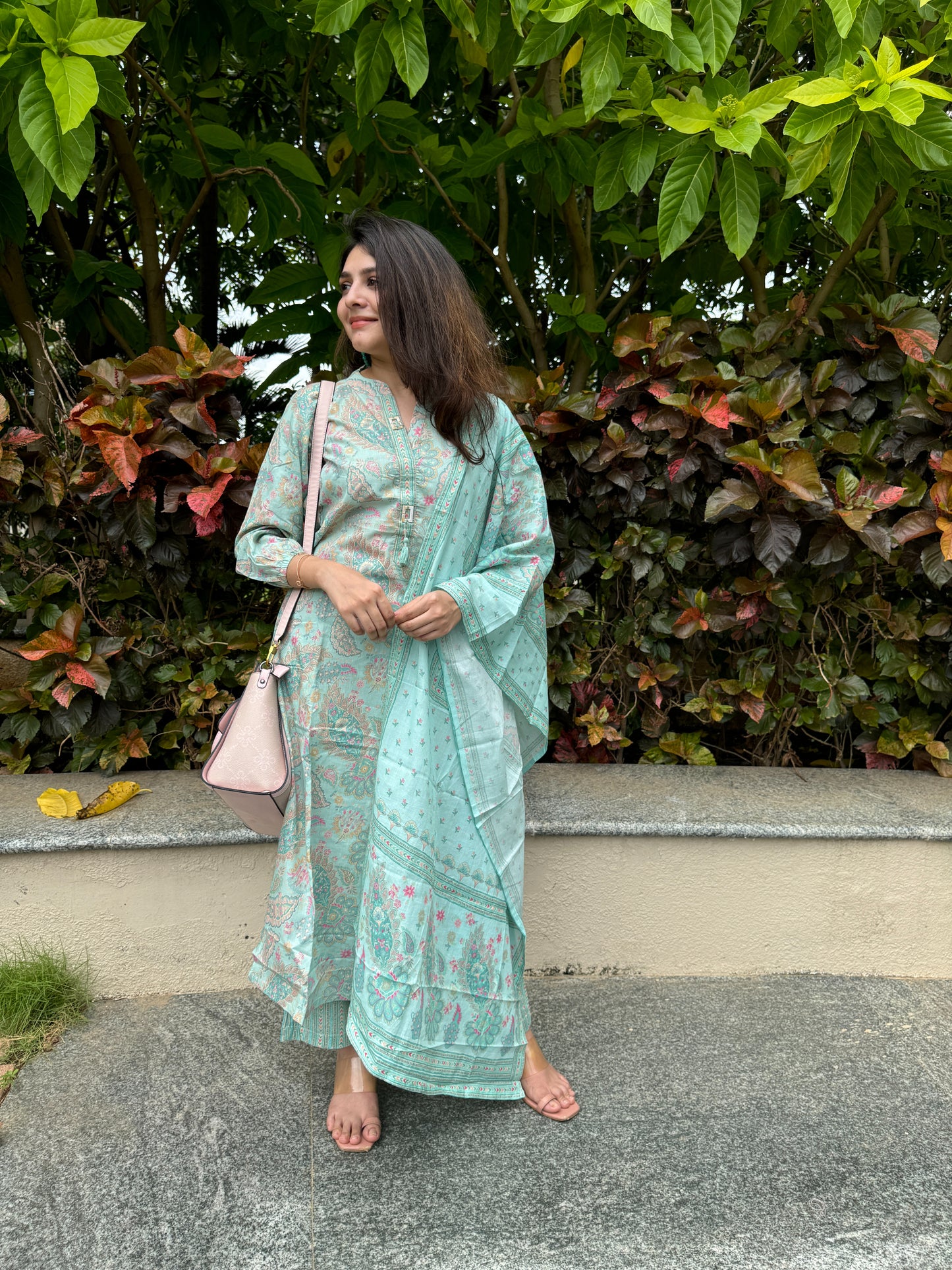 Cotton 3 Piece Sets Blue and Green Mix