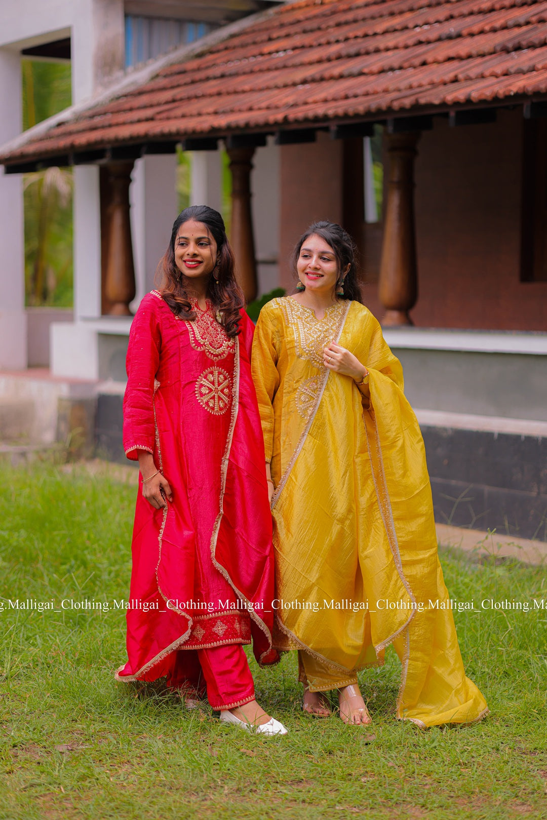 Red Tissue Pure Silk - with Lining