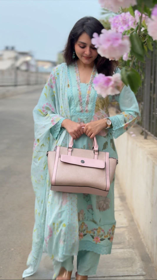 Light Blue - 3 Piece Salwar Suit