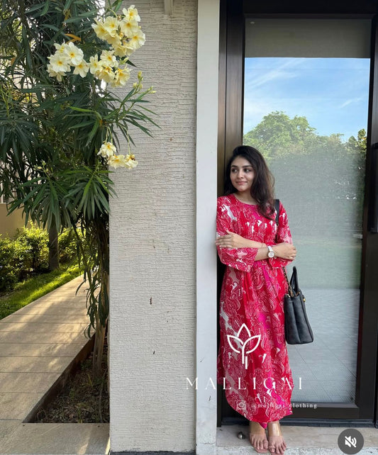 Red Cotton - Co-ords - 2 Piece with pockets