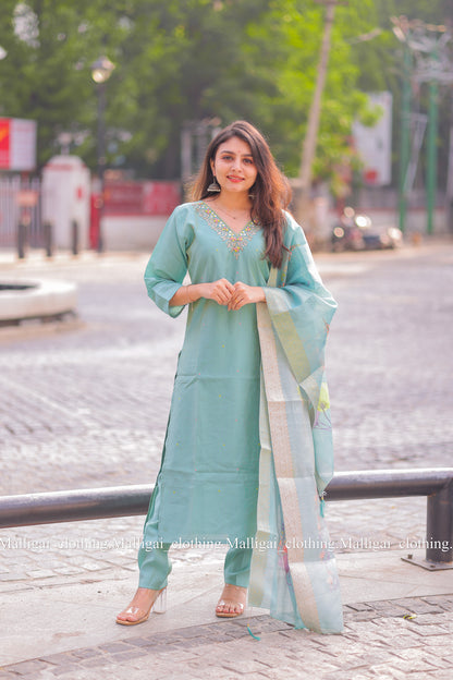 Roman Silk - Light blue