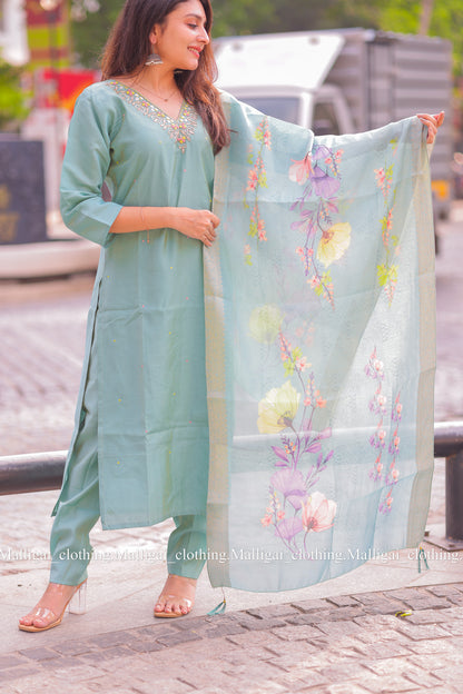 Roman Silk - Light blue