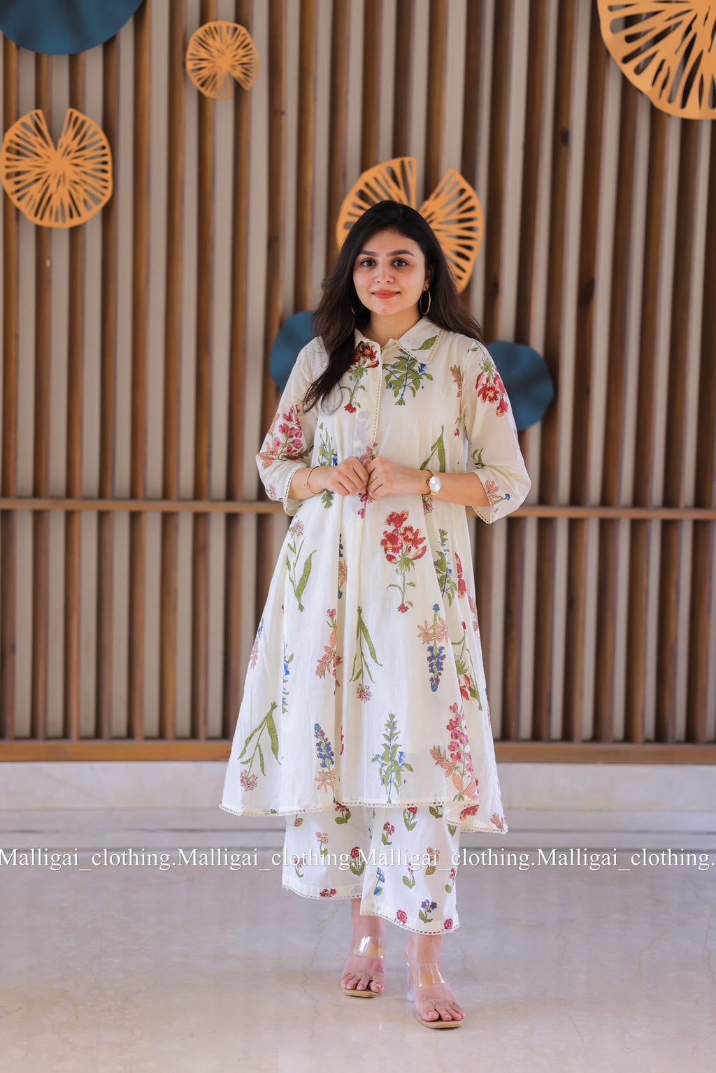 Floral Kurta Palazzo Kurta Set
