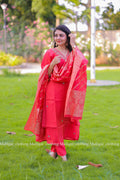 Roman Silk - Salwar Suit Red