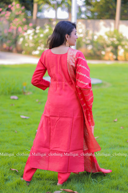 Roman Silk - Salwar Suit Red