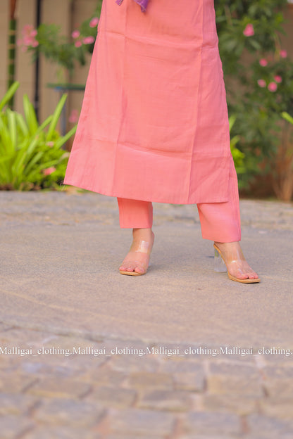 Rainbow Silk Slub - Light Orange