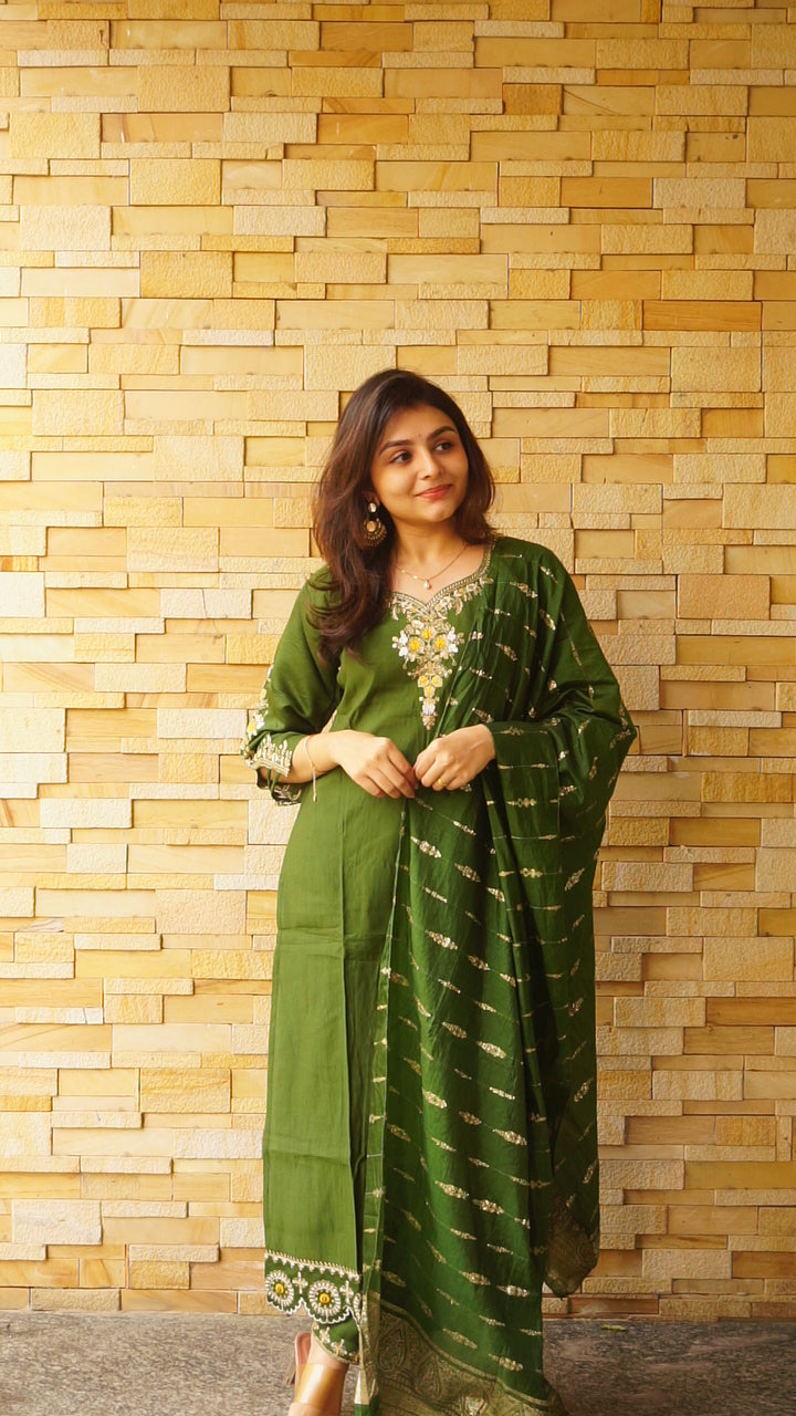 Bottle Green Salwar Suit