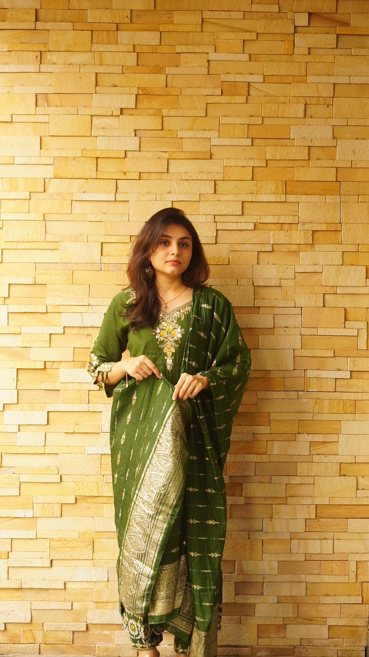 Bottle Green Salwar Suit