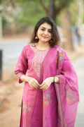 Tissue Shimmer Silk - Salwar Suit Pink