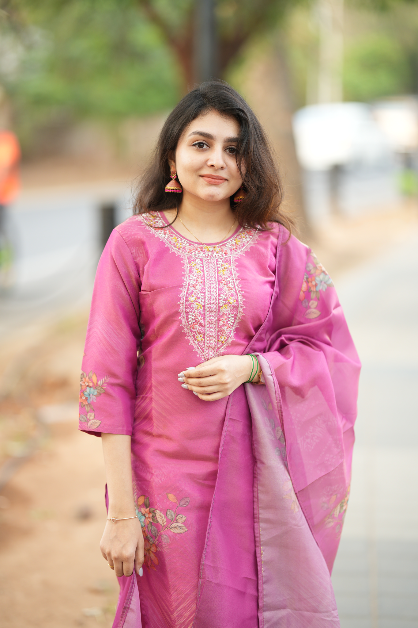 Tissue Shimmer Silk - Salwar Suit Pink