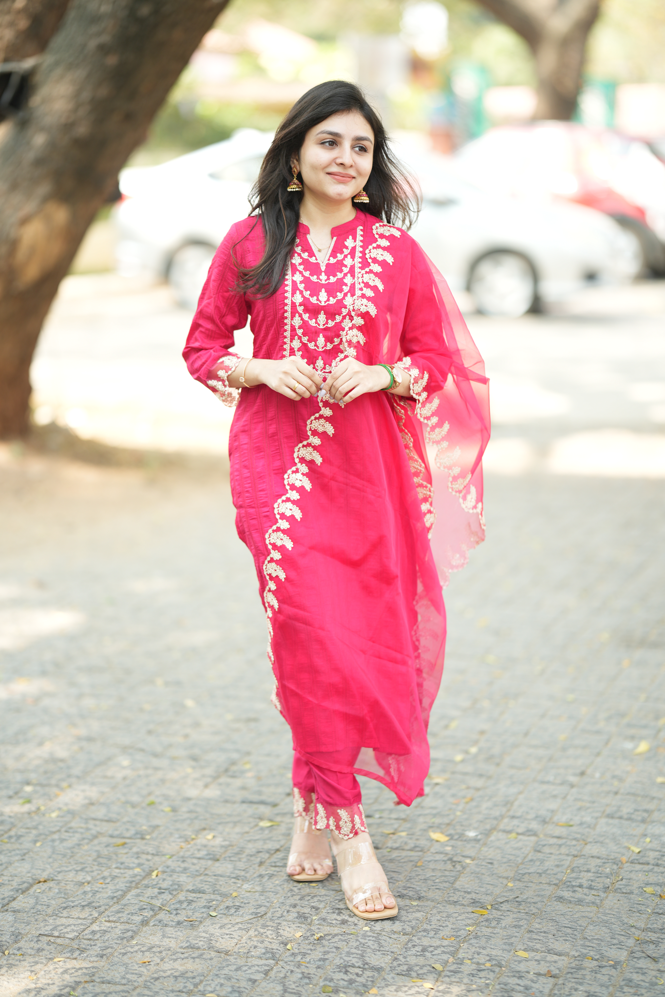 Silk blend - Chinon Salwar Suit