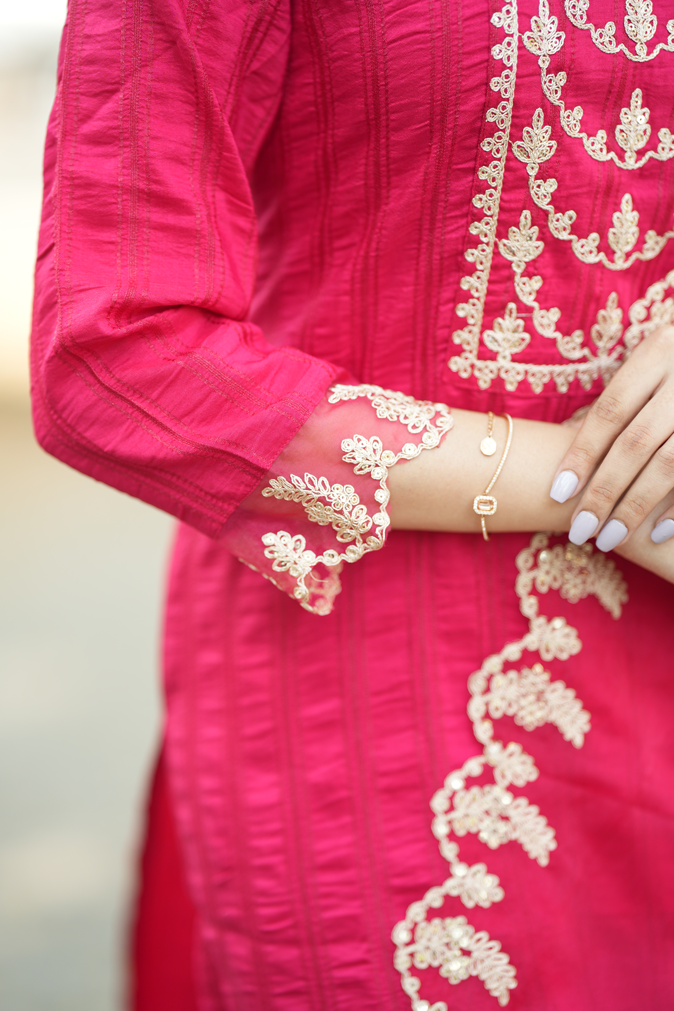 Silk blend - Chinon Salwar Suit
