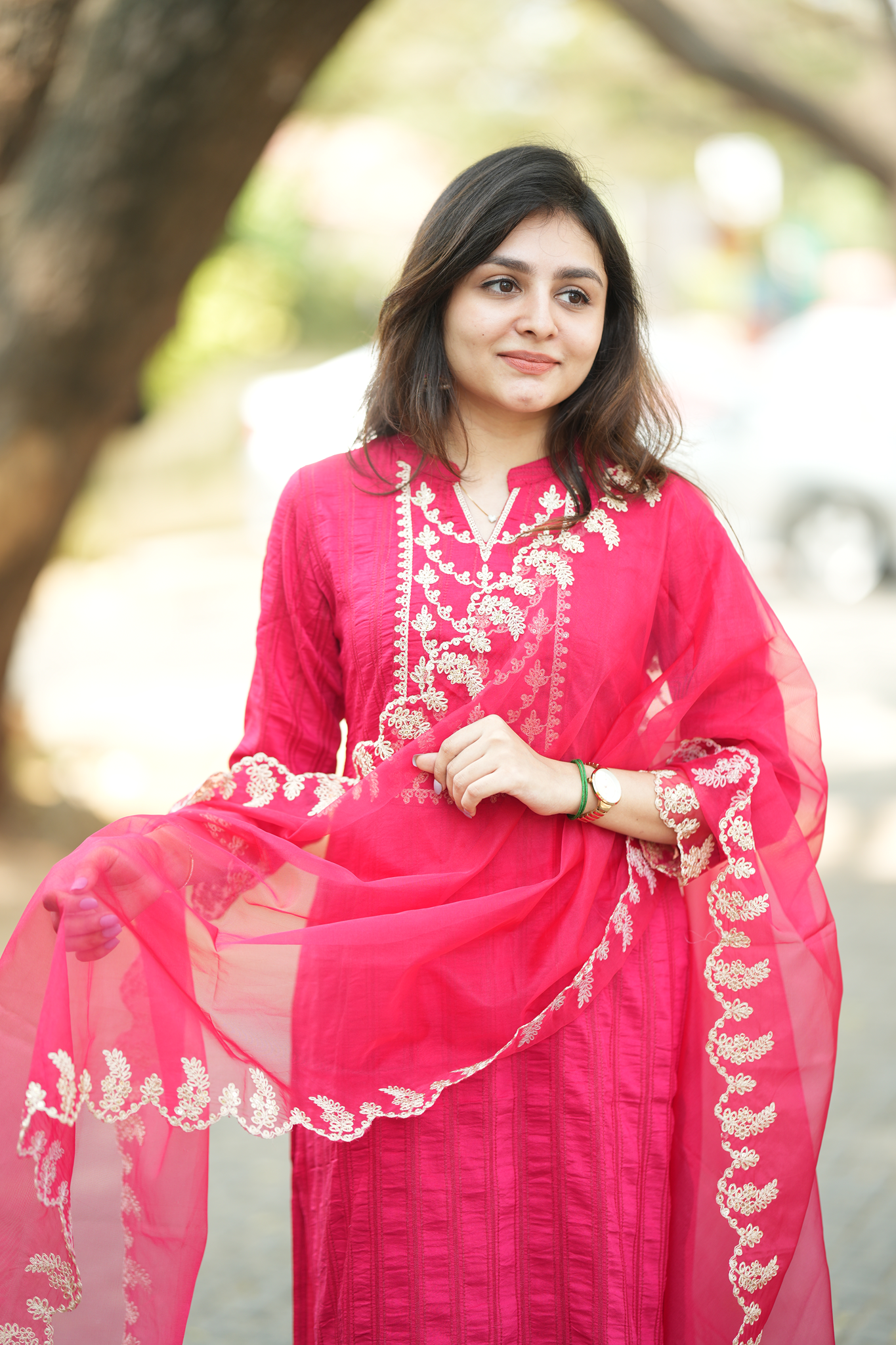 Silk blend - Chinon Salwar Suit