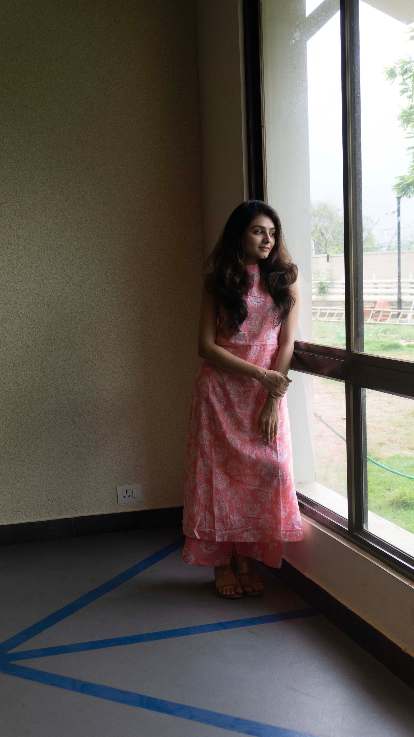 Cotton Kurta Pink - 2 piece sleeveless