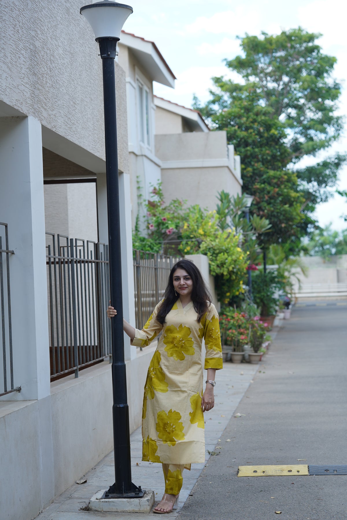 Pure cotton Floral Print Kurta Set | Elegant Co-ord Set