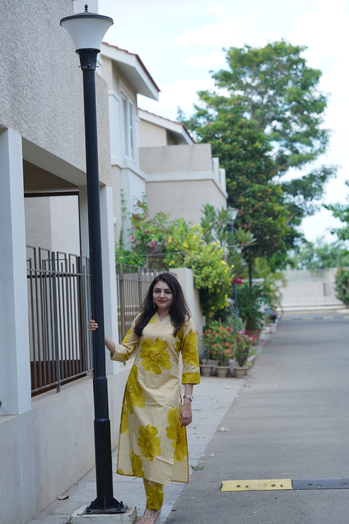 Pure cotton Floral Print Kurta Set | Elegant Co-ord Set