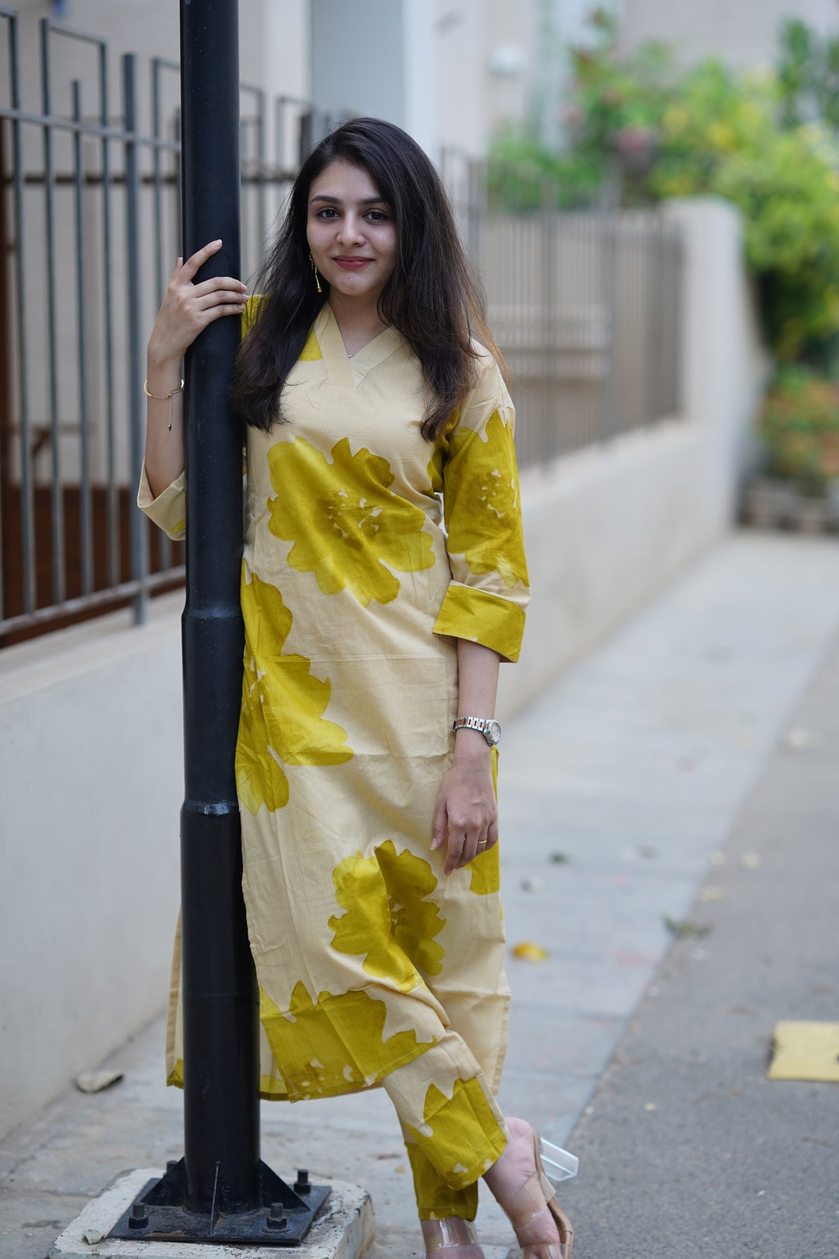 Pure cotton Floral Print Kurta Set | Elegant Co-ord Set