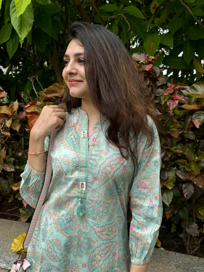 Cotton 3 Piece Sets Blue and Green Mix