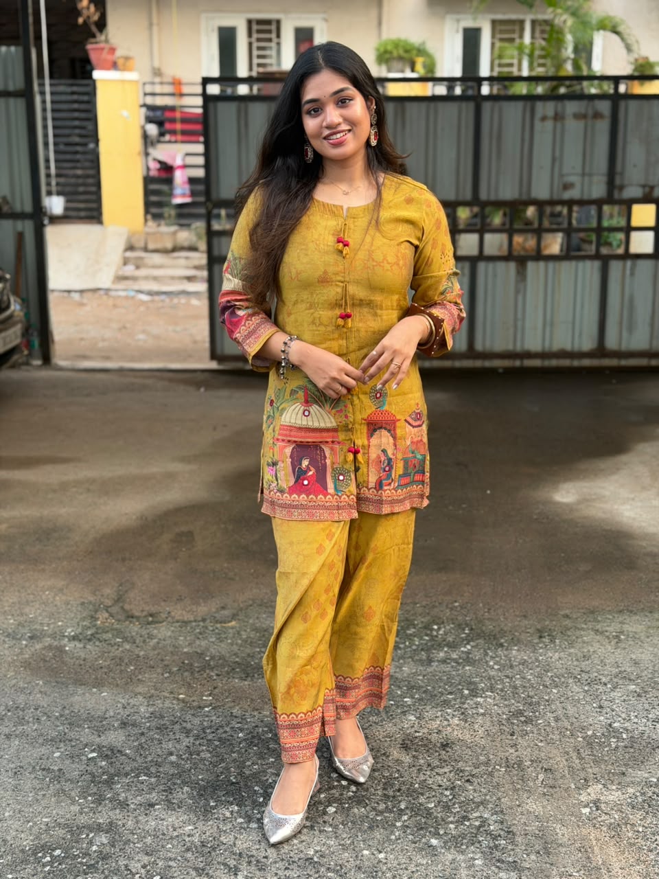 Printed Muslin Silk Co-ords