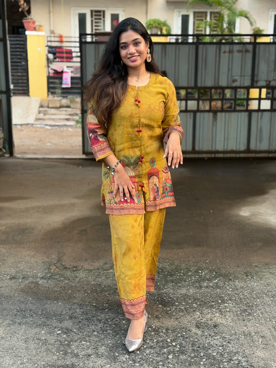 Printed Muslin Silk Co-ords