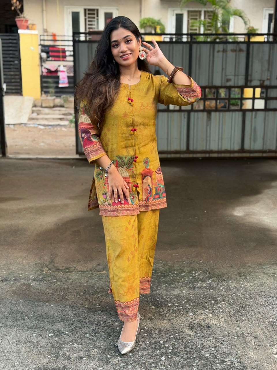 Printed Muslin Silk Co-ords
