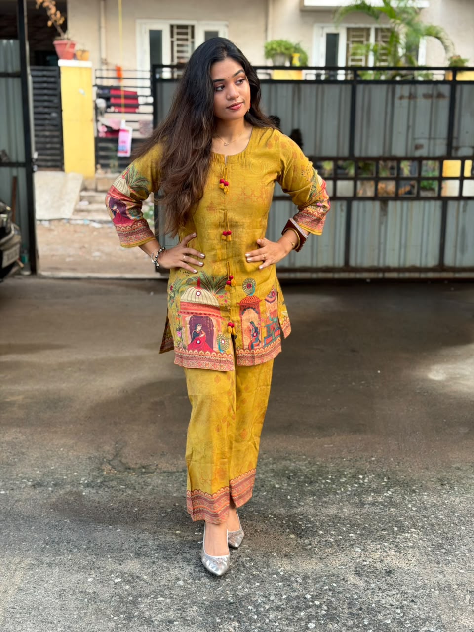 Printed Muslin Silk Co-ords