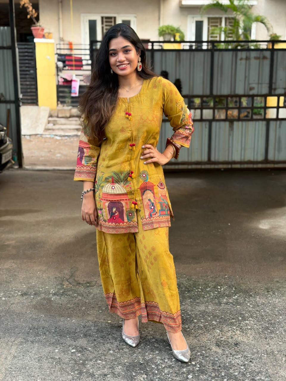 Printed Muslin Silk Co-ords