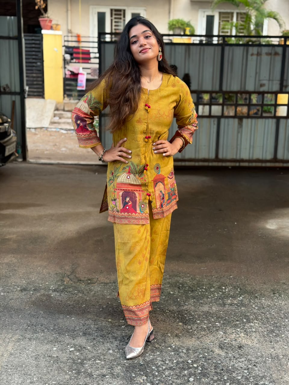 Printed Muslin Silk Co-ords