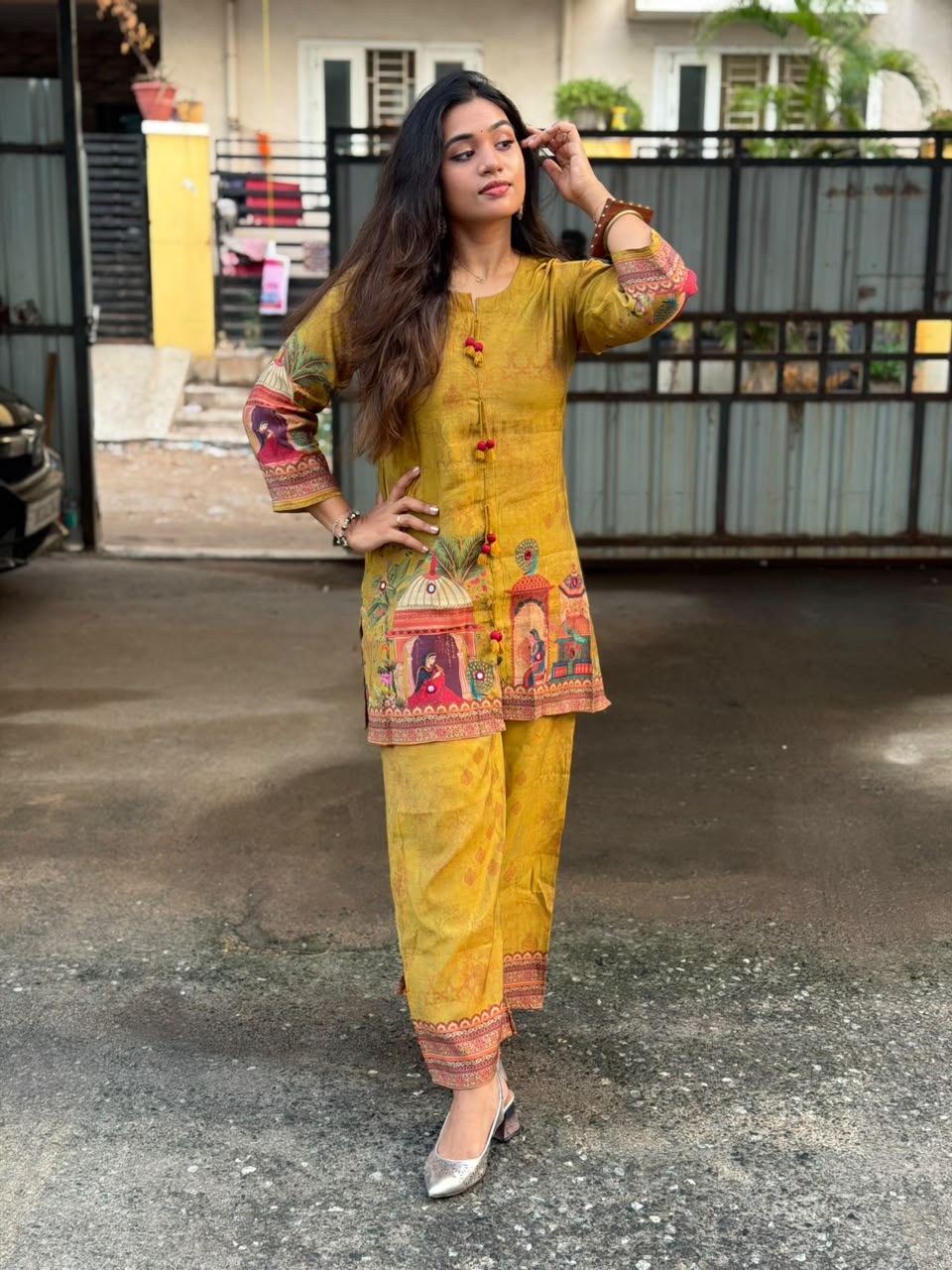Printed Muslin Silk Co-ords