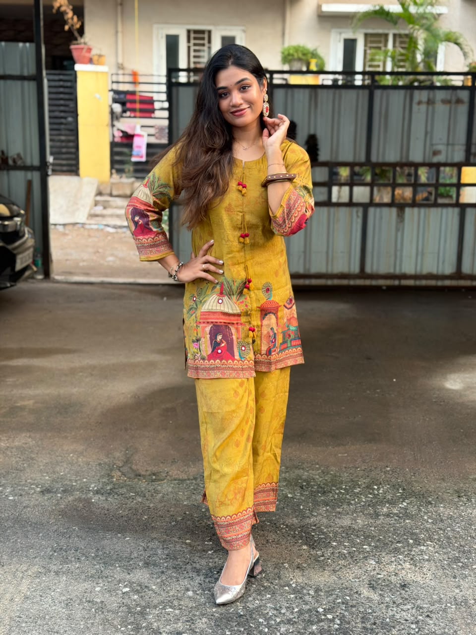 Printed Muslin Silk Co-ords