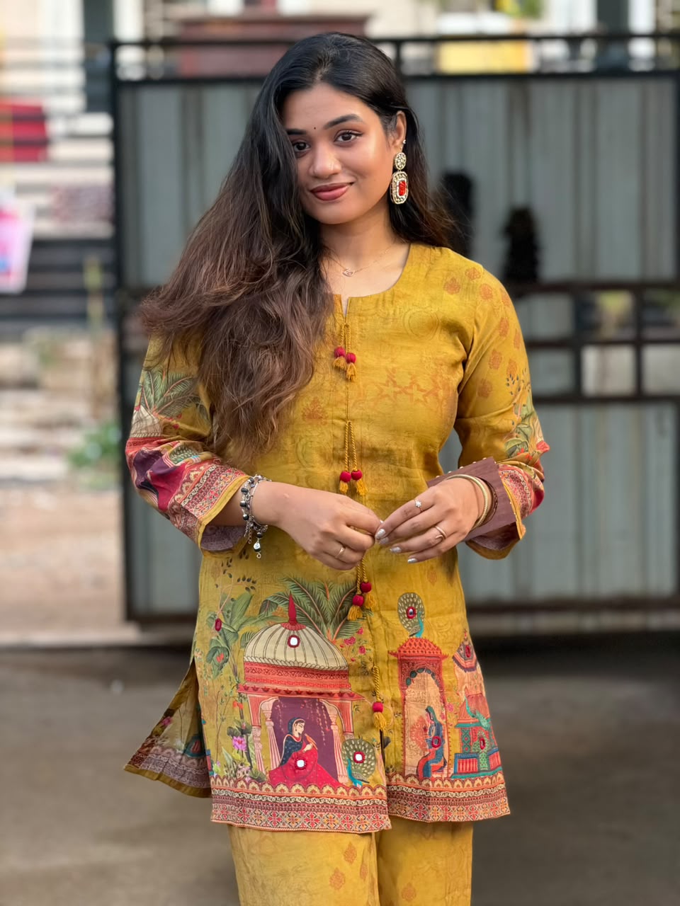 Printed Muslin Silk Co-ords