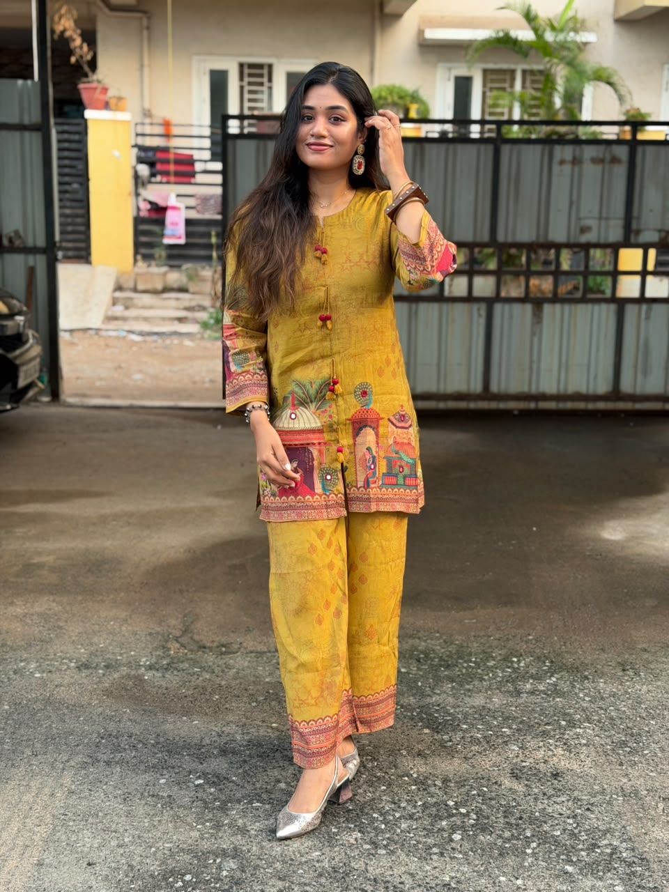 Printed Muslin Silk Co-ords